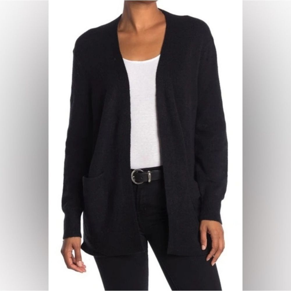 Madewell Women's Cozy Alpaca Wool‎ Blend Walker Cardigan Sweater Black Small